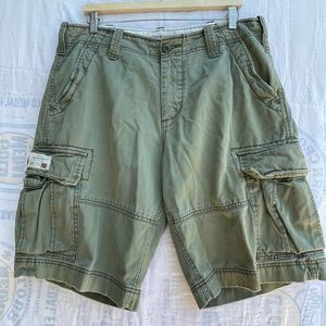Denim & Supply Ralph Lauren Green Cargo Shorts Men Size 34